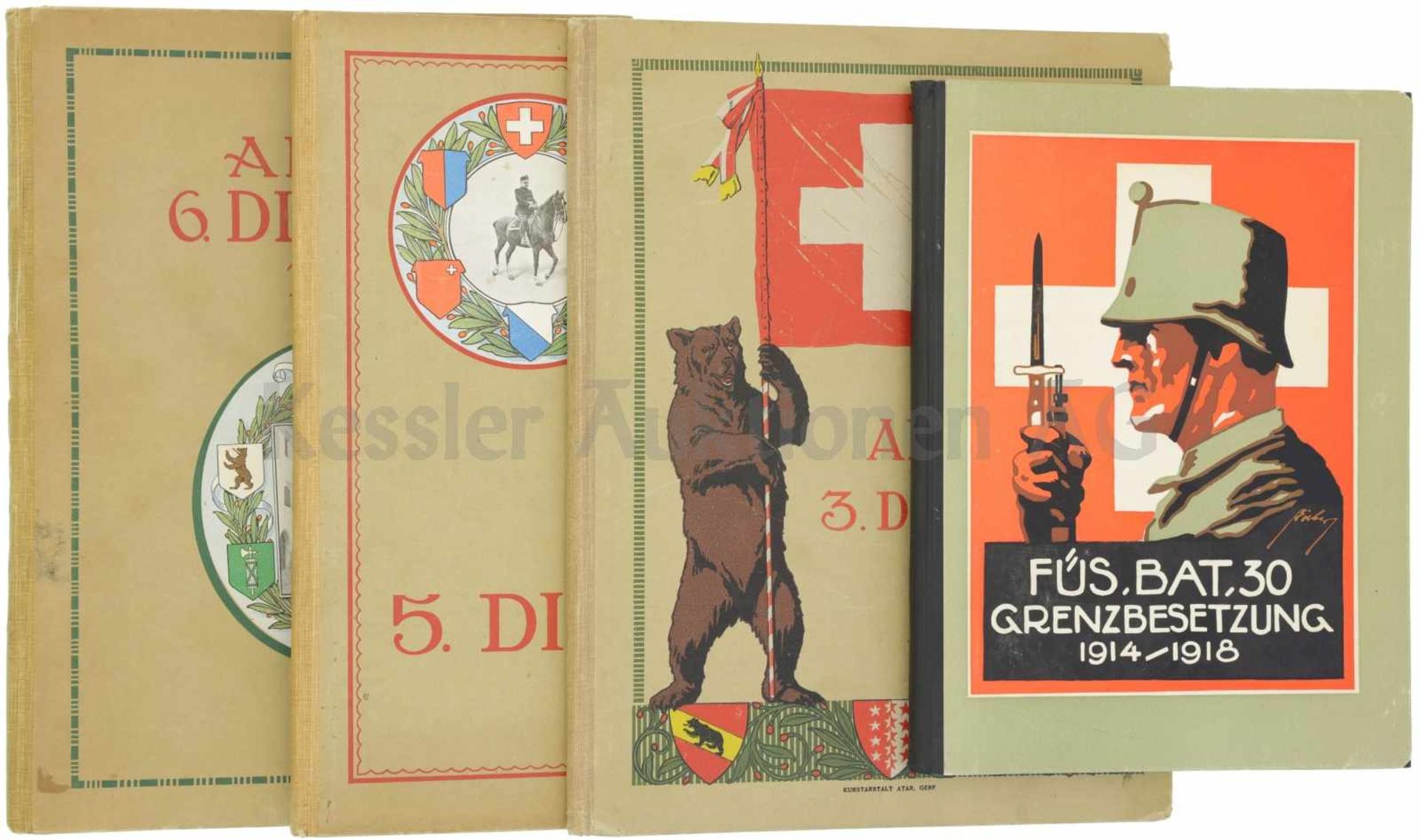 Konvolut von 4 Alben 1. Füsilier-Bataillon 30 während der Grenzbesetzung 1914-1918, 2. Album 3.