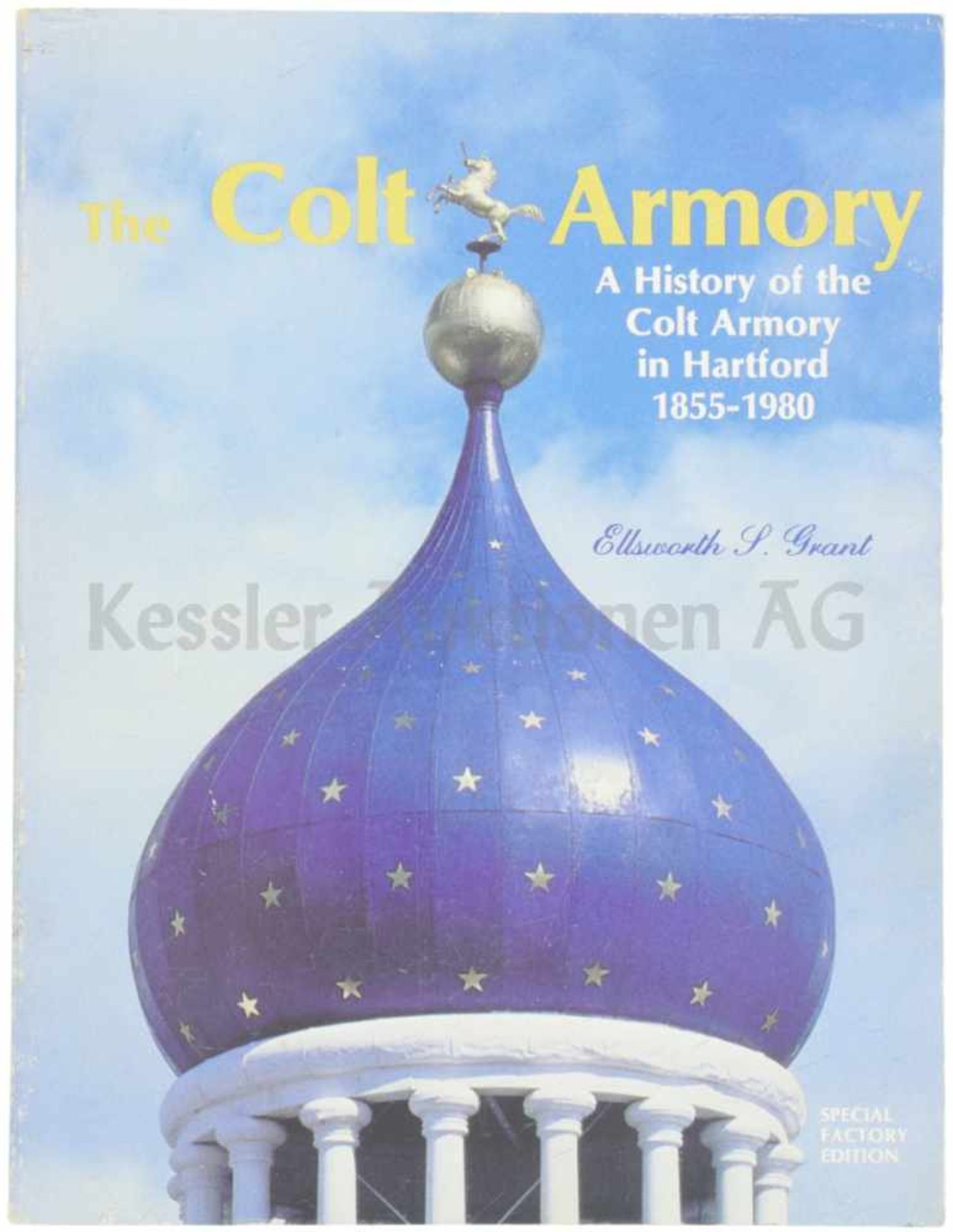 The Colt Armory Diverse Illustrationen enthaltend, wird die Geschichte der Firma Colt in Hartford,