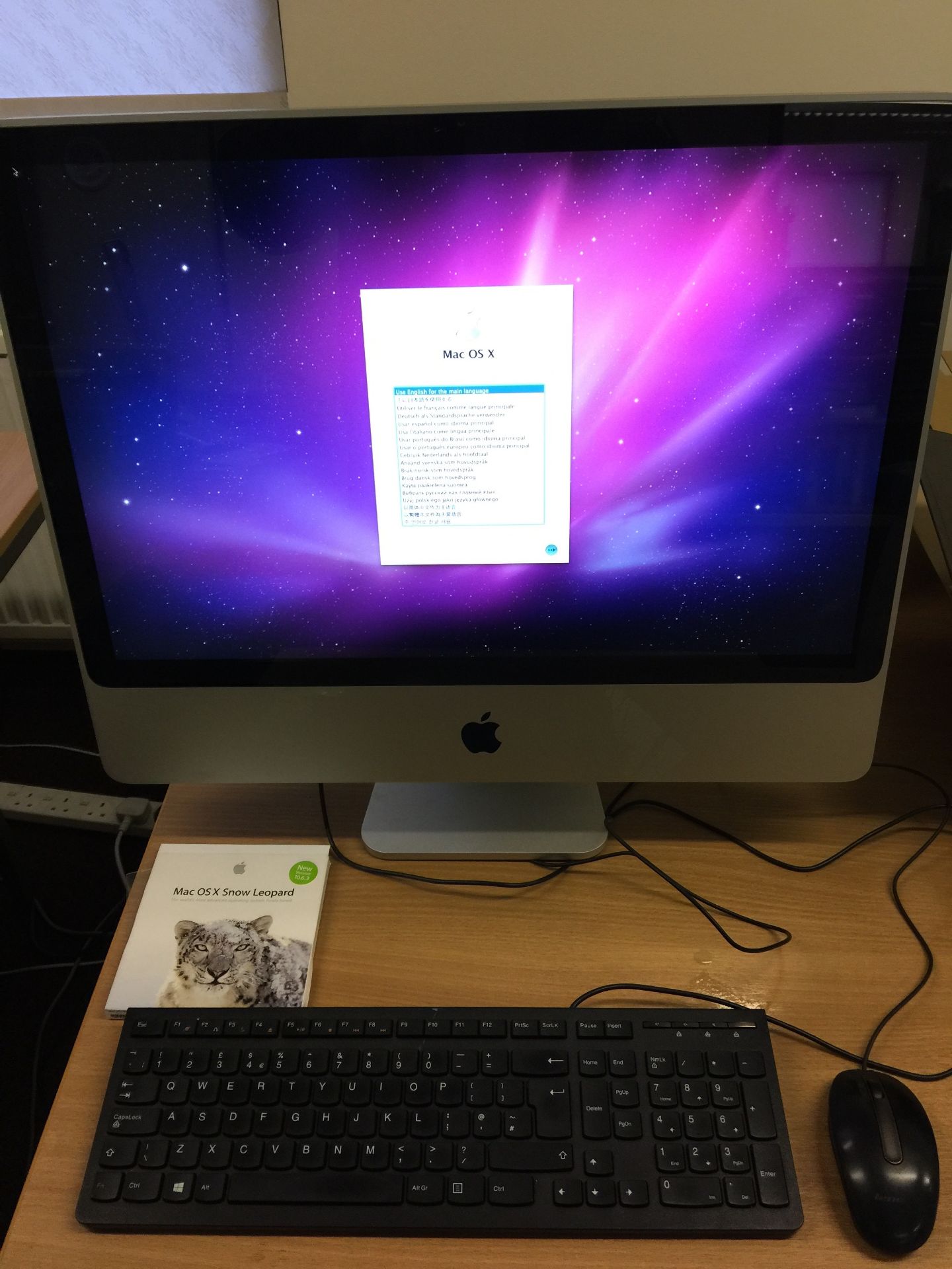 Apple Imac 24" computer, hard drive has been cleared