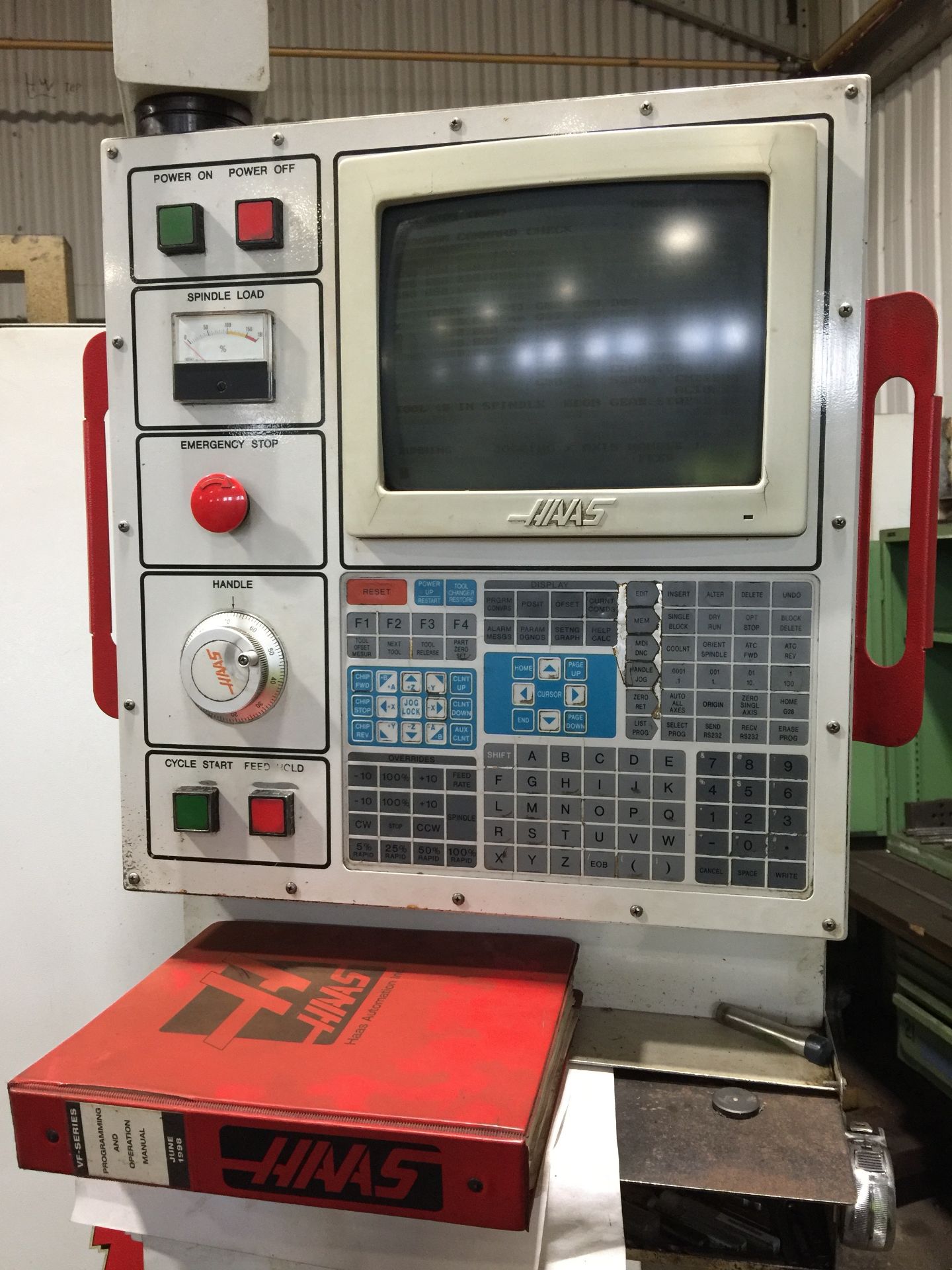 Haas VF6 CNC machining centre serial no 8387 year 1996 with assorted tooling and additional head as - Image 2 of 9