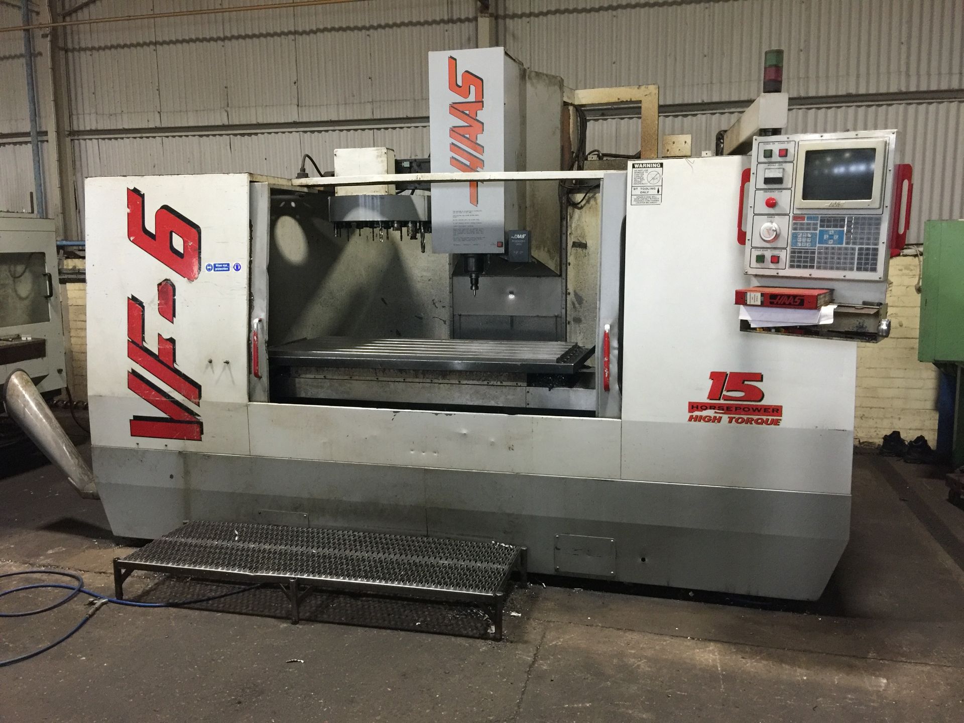 Haas VF6 CNC machining centre serial no 8387 year 1996 with assorted tooling and additional head as