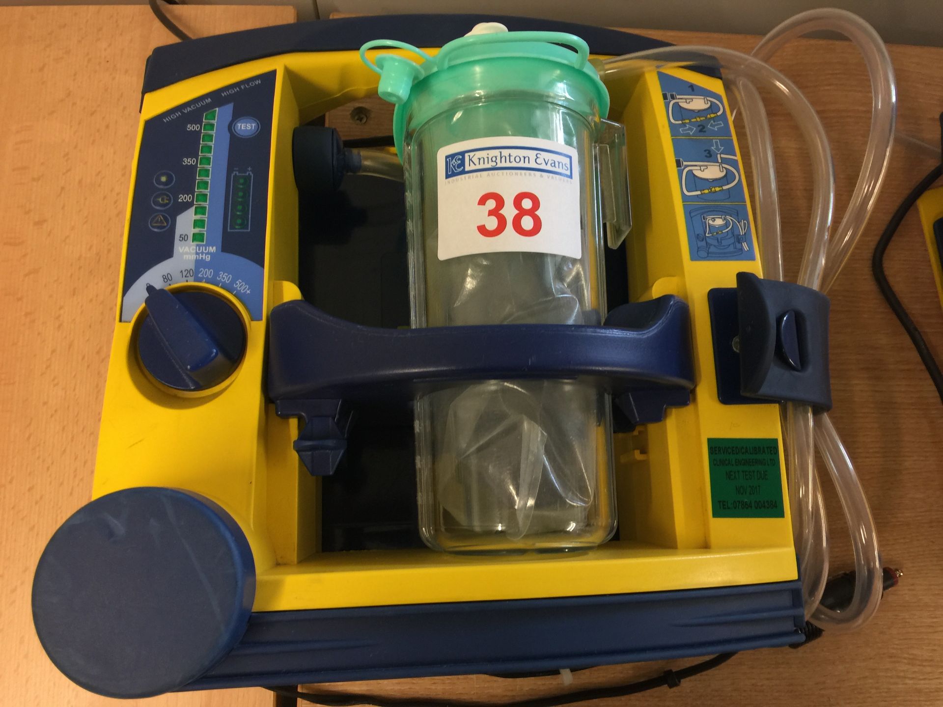 Laerdal LSU portable suction unit with mounting plate and 12v charger, test due November 2017