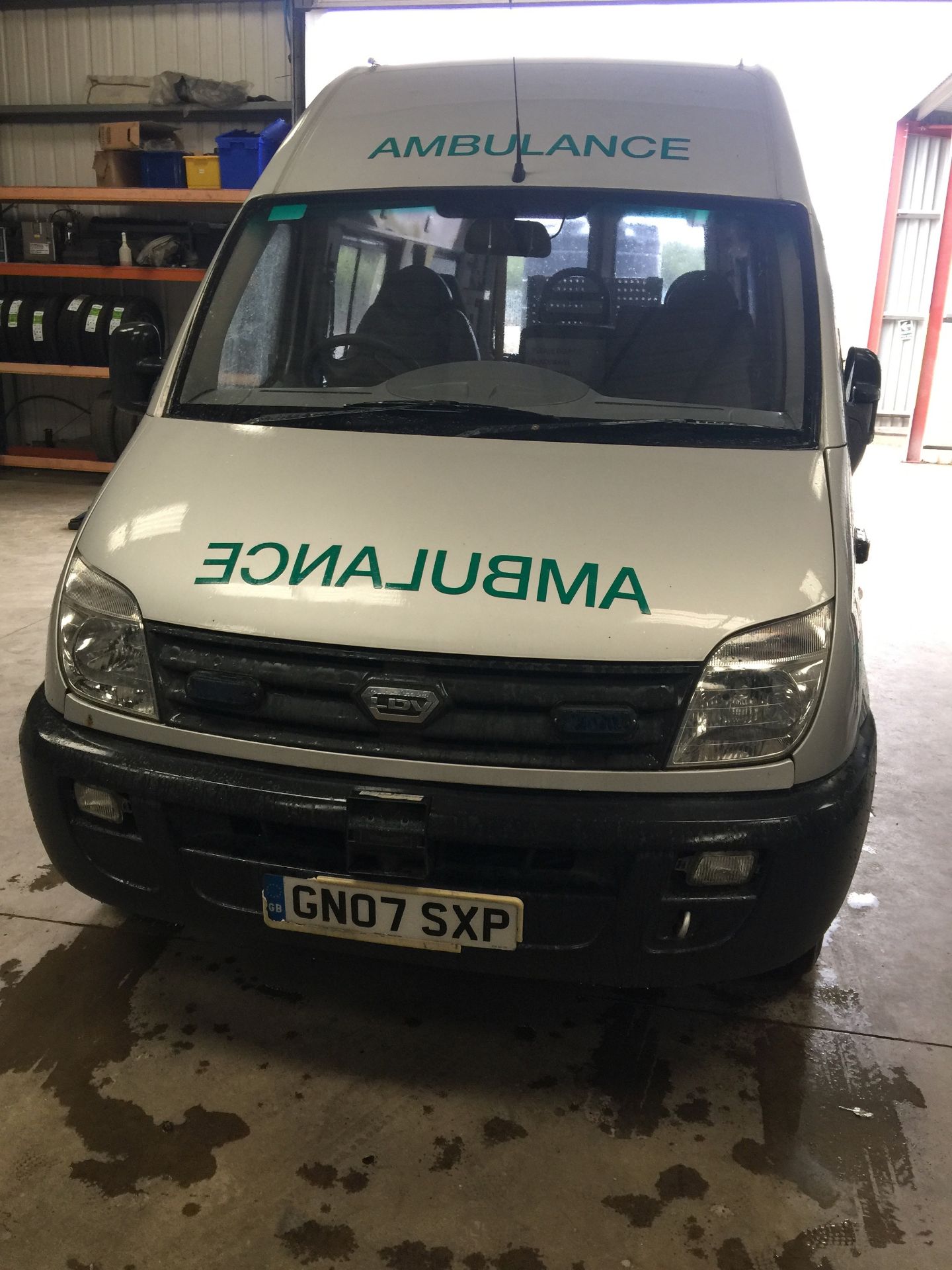 LDV Maxus standard body patient transfer ambulance Registration No GN07 SXP, 271,000 recorded miles,