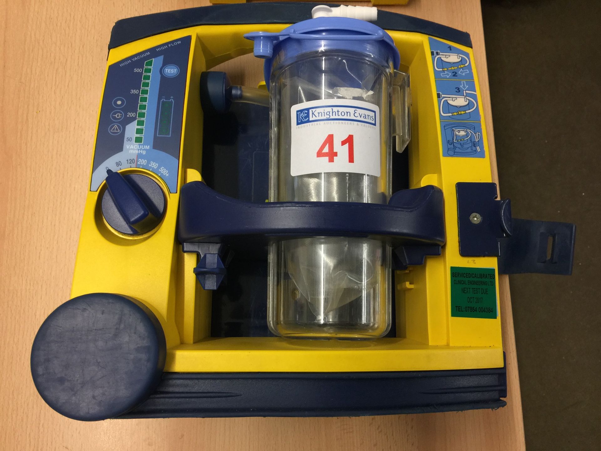 Laerdal LSU portable suction unit with mounting plate, test due October 2017 (no 12v charger)