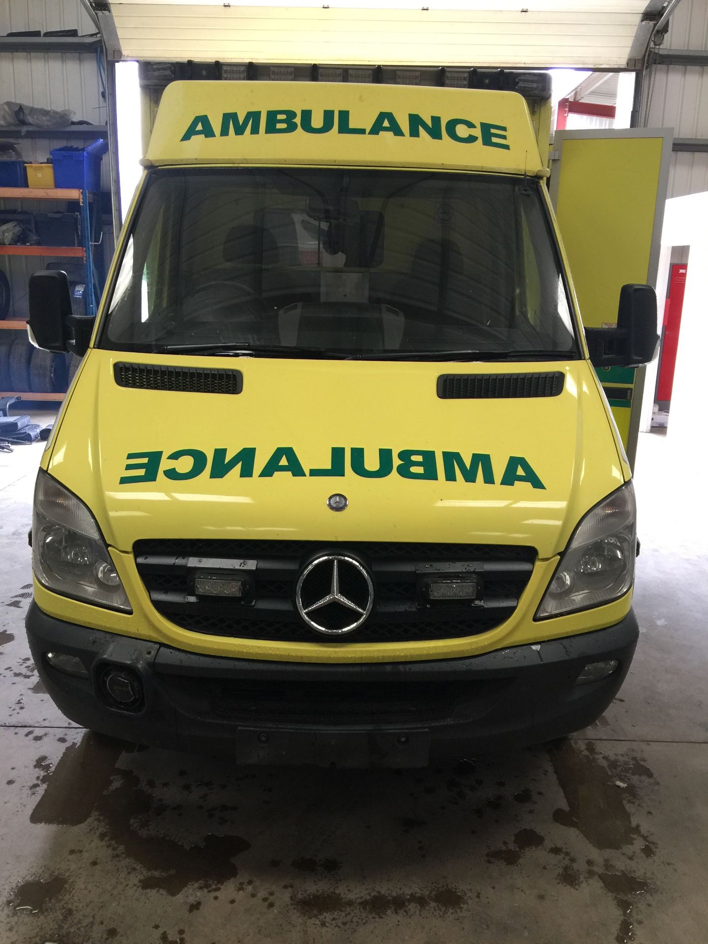 Mercedes Sprinter wide body HDU ambulance Registration No AY09 CUG, 325408 recorded miles, date of