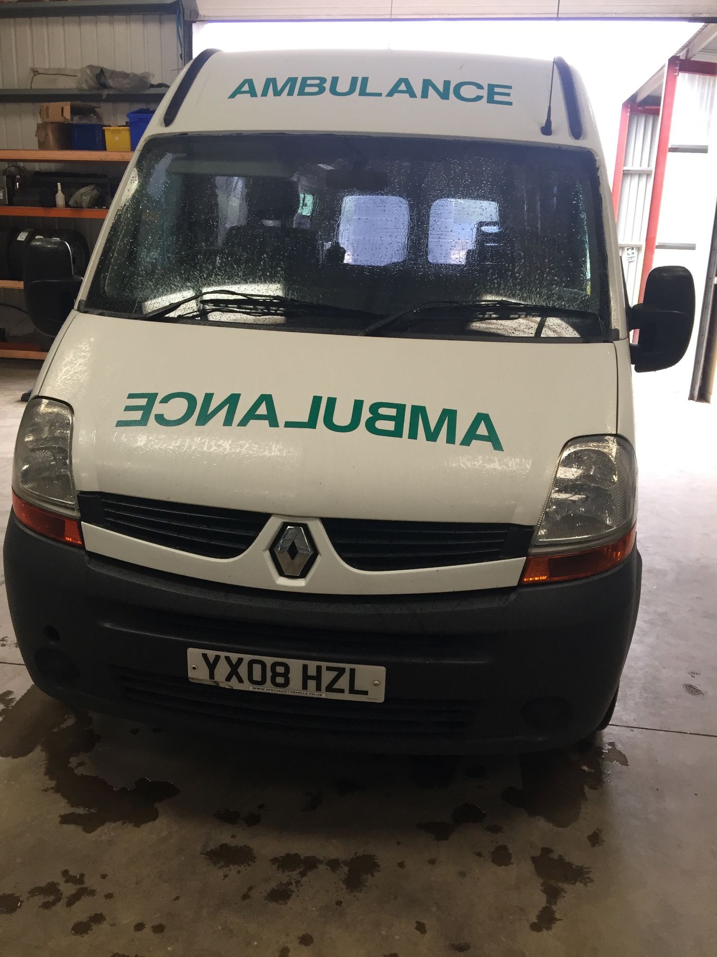 Renault Master standard body patient transfer ambulance Registration No YX08 HZL, 156907 recorded