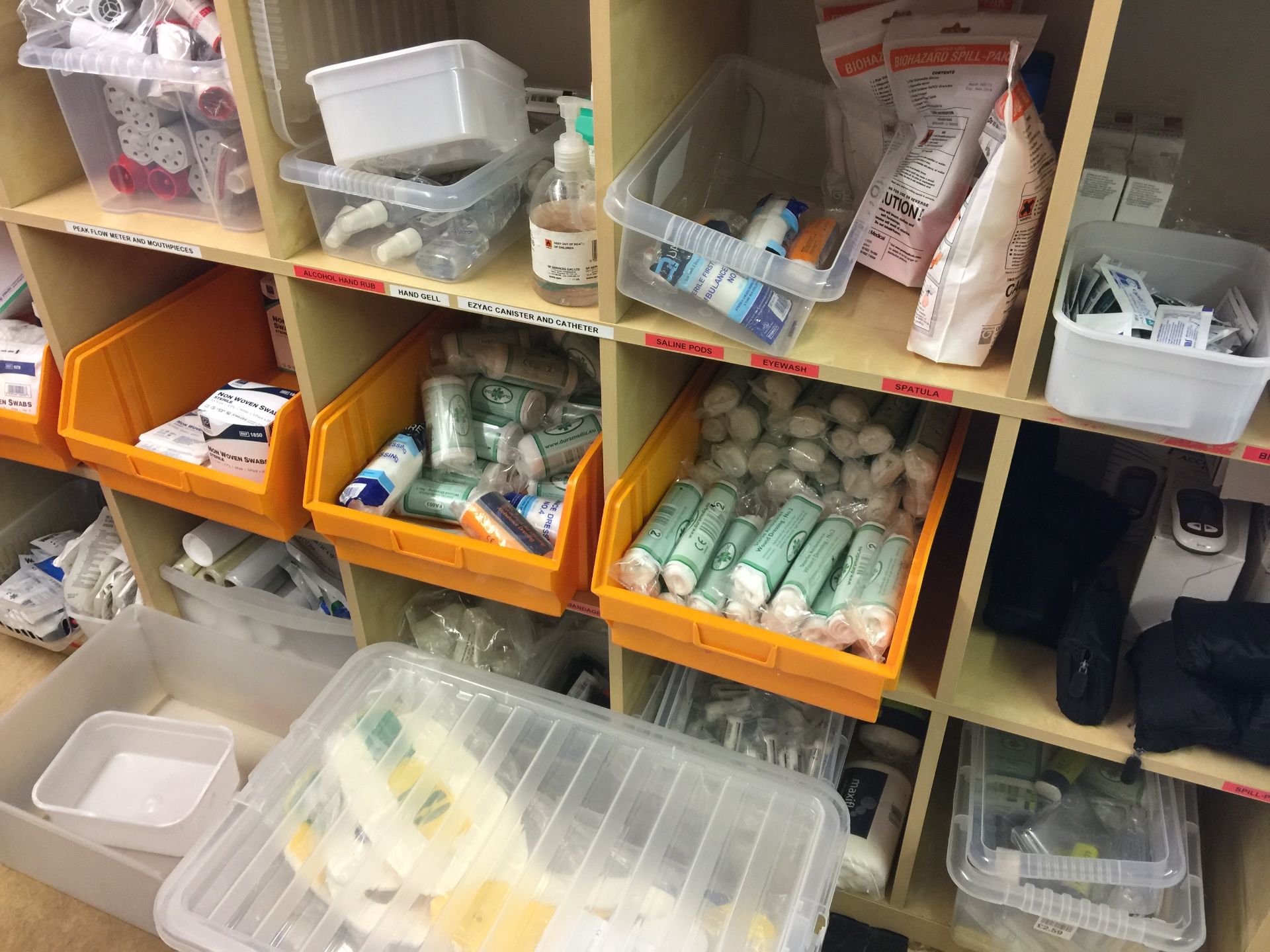 Large quantity of ambulance and medical consumables as lotted in two single bay racks and one pigeon - Image 9 of 9