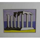 Lichtenstein, Roy (1923 - 1997 New York), "Temple of Apollo", handsigniertes Multiple/
