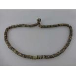 Kette Tibet, 19./20.Jh., Bein bemalt, l. 70cm