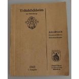 Adreßbuch Veitshöchheim bei Würzburg, 1.Ausgabe 1949, 121 Seiten, gute Erhaltung!