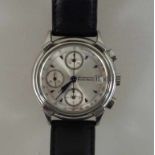 HAU Rainer Brand, Armbandchronograph, Tachymeter, Automatik, 1990er Jahre, Edelstahlgeh. inkl.