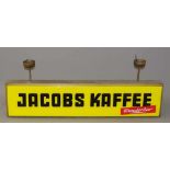 Reklameleuchte "Jacobs Kaffee ...wunderbar!", deutsch, 1960er Jahre, Kunststoff / Metall,