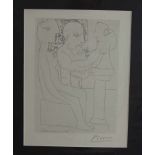 Pablo, Picasso (1881 Malaga -1973 Mougins), Grafik aus "Suite Vollard", Sculptor Working From a