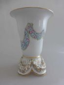 Art Deco Vase, Rosenthal / Selb, Modell v. Phillip Rosenthal, Porzellan mit polychromer