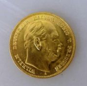 Goldmünze, 10 Mark, Kaiserreich, 1873, Wilhelm König von Preussen, Prägemarke A