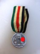 Italienisch-Deutsche Medaille zum Afrika Feldzug, mit Band, sog. 3.Reich