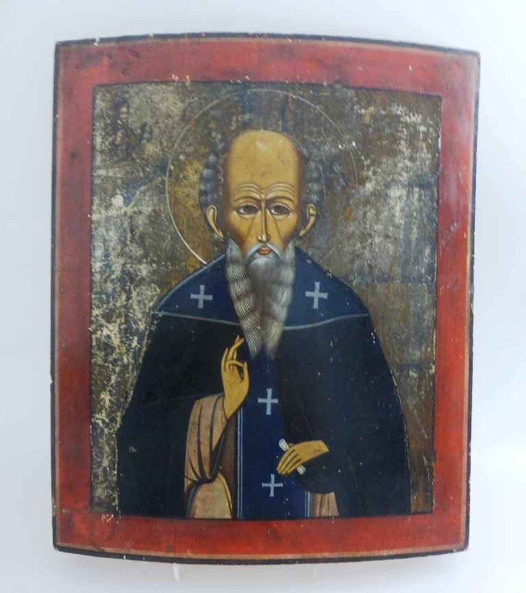 Ikone, Südrussland 1.H.19.Jh., Darstellung eines Mönches, infolge fehlender Namensinschrift ist er
