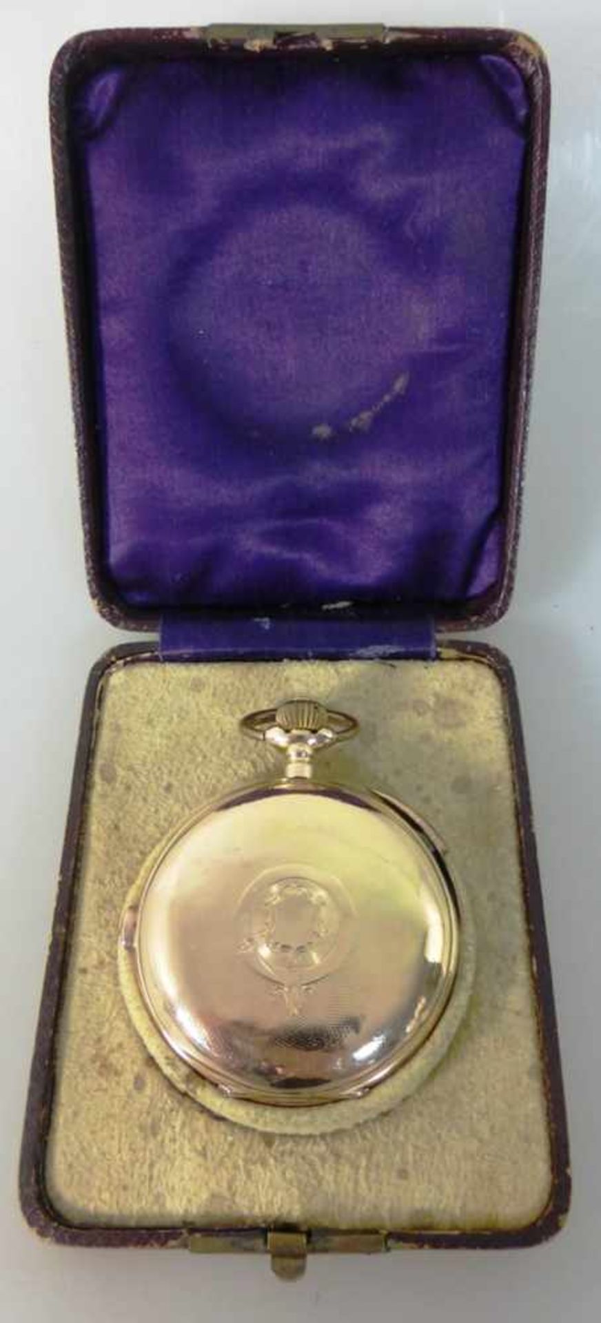 Große Goldtaschenuhr mit Sprungdeckel und Viertel-Repetition mit Chronograph, um 1900, Tempora,