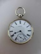 Silbertaschenuhr mit Chronometerhemmung, auf Zifferblatt und Werk sign. Robert Brysons & Sons