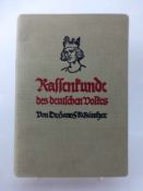 Dr. Günther, Hans, Rassenkunde des deutschen Volkes, Verlag Lehmann München 1924, 27 Karten u. 539