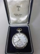 IWC Silbertaschenuhr, num. Nr. 898803, Zifferblatt (rest./besch.) mit arab. Zahlen und Firmengravur,