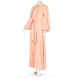 An Ossie Clark for Radley pink moss crepe dress, 1970s, labelled,