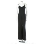 A Chanel Boutique black wool jumpsuit, 1990s, labelled,