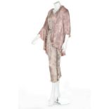 A Patricia Lester Fortuny-inspired silk dress and jacket, 1980s, labelled,