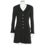 A Chanel Boutique black wool jersey jacket, 1990s, labelled,