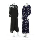 A group of day and evening wear, 1930s-40s, nine ensembles,