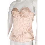 A Jean Paul Gaultier pale pink satin corset bodice, pre-collection, Autumn-Winter 2010,