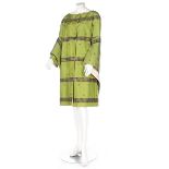 A Prada lime green silk blend coat, modern, labelled,