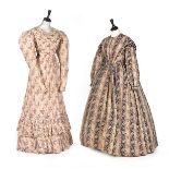 Two printed gowns,