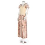 A John Galliano printed chiffon dress, Techno-Romance collection, Autumn-Winter 2001-2, un-labelled,