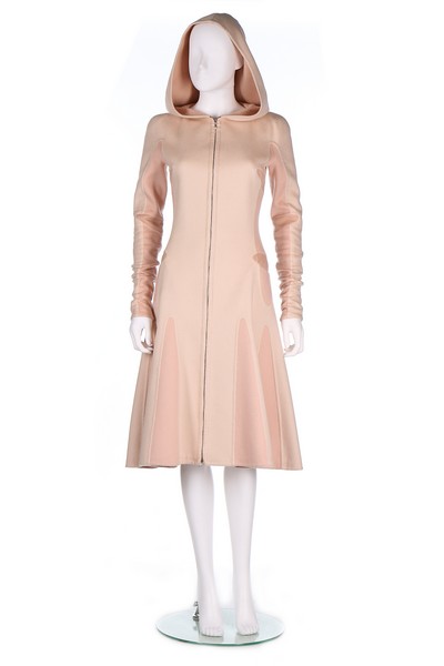 An Alexander McQueen pale pink cashmere coat, 'Pantheon as Lecum' collection, Autumn-Winter 2004,