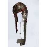 A coin adorned headdress or 'money hat', Samu'ah, southern Hebron hills, Palestinian Authority,