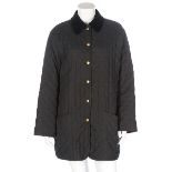 An Hermes black quilted jacket, modern, labelled, with velvet collar, chest 107cm,