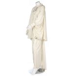 A Bill Gibb off-white Quiana jersey evening ensemble, Spring-Summer 1975, labelled,