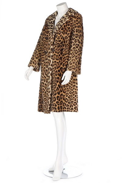 A Seymour Kearney leopard skin coat, circa 1960, panthera pardus, labelled,