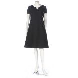 A Courrèges black wool dress, late 1960s,