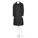 A Pierre Balmain couture slubbed silk coat, circa 1960, labelled and numbered 79073,