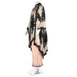 A Bill Gibb printed silk foulard kimono-inspired evening ensemble, Autumn-Winter 1976-77, labelled,