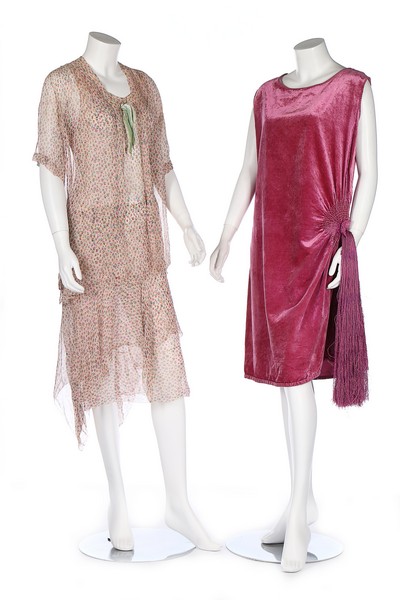 A group of pretty lingerie, dresses and accessories, mainly 1920s,