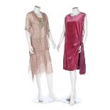 A group of pretty lingerie, dresses and accessories, mainly 1920s,