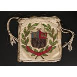 A rare Eton Montem bag, dated 1835, and initialled in gilt beads 'E.C.M., I W.H.