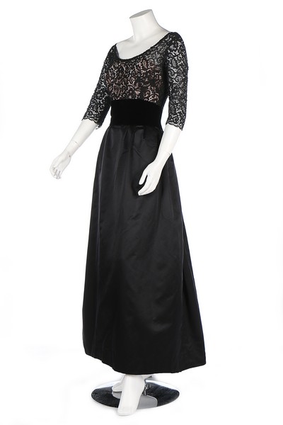 Three couture black evening gowns, late 1950s-early 60s, - Image 2 of 8