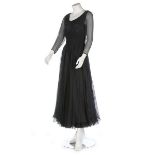 Three couture black evening gowns, late 1950s-early 60s,