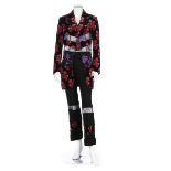 A Comme des Garçons floral printed velvet suit, Autumn-Winter 2001, labelled and size S,