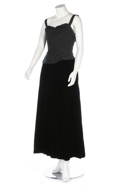 Three couture black evening gowns, late 1950s-early 60s, - Image 3 of 8