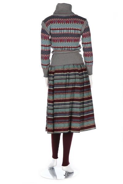 A Bill Gibb/Kaffe Fassett knitted wool ensemble, probably Autumn-Winter 1974, labelled, - Bild 3 aus 8